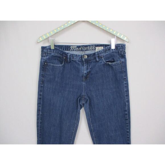 Madewell 37s Jeans 31x32 Mid Rise Skinny Raw Hem Ankle Fray Fits 33x29 - Picture 5 of 16